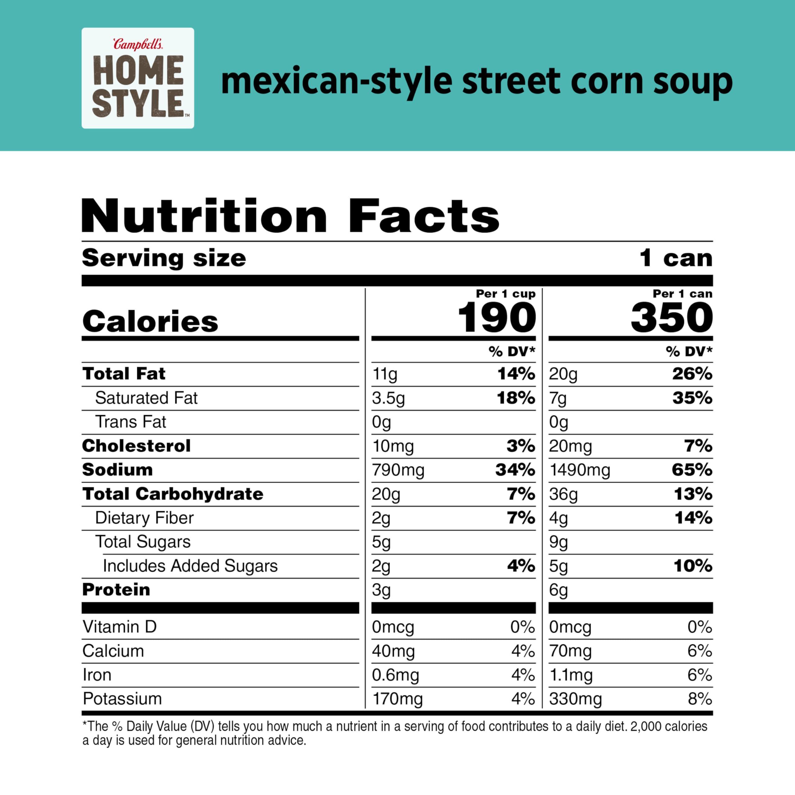 Campbell\'s Homestyle Campbells Homestyle Mexican Style Street Corn Soup, 16.3 oz Can