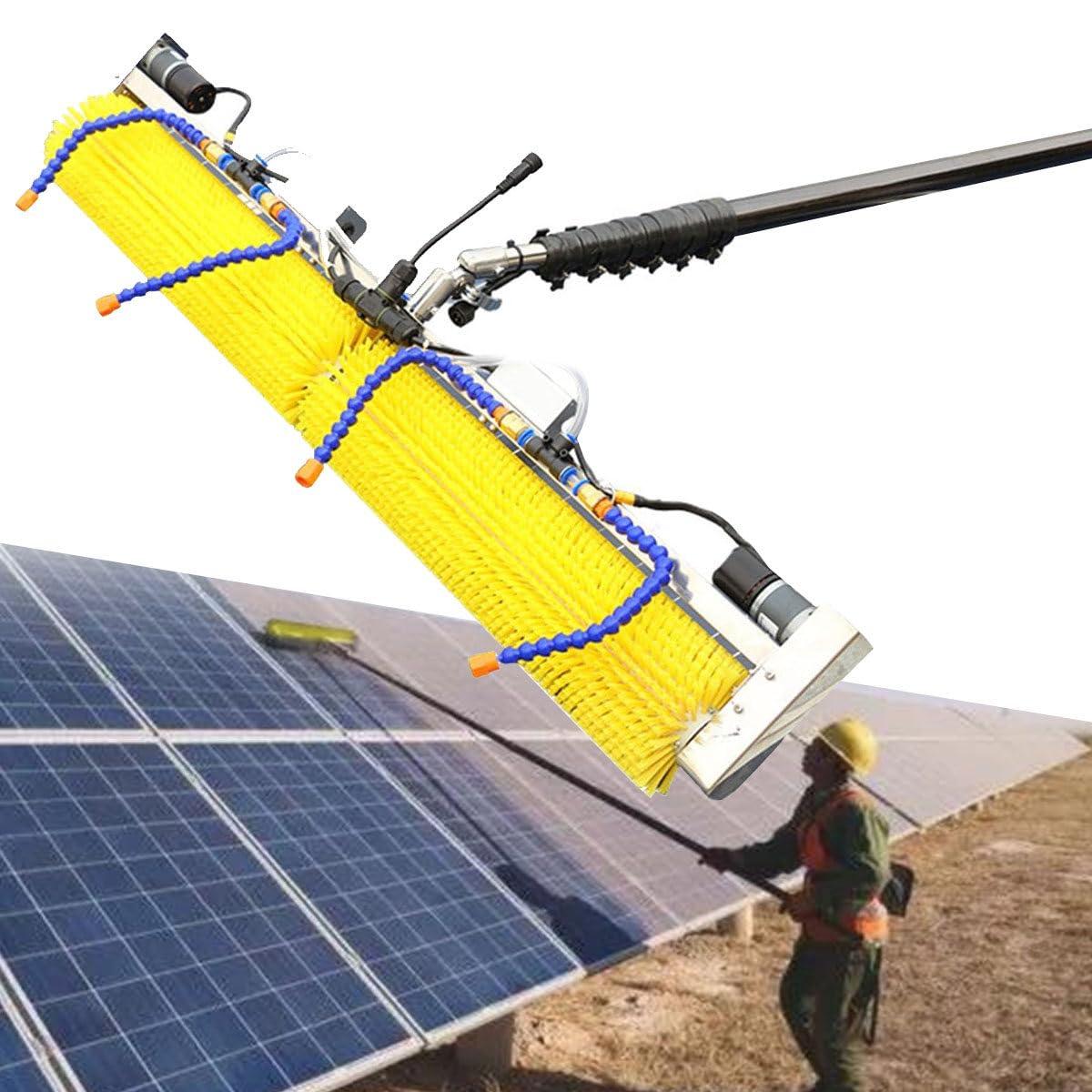 AUTUMFLATGAO AUTUMFLATGAO Solar Panel Cleaning Machine, Water Fed Telescopic Brush, Quickly Cleaner Roof, with Water Fed Pole & Backpack, for Photovoltaic Panel Cleaning,7m