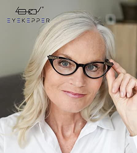 Eyekepper Eyekepper Cateyes Womens Reading Glasses (+2.25, Black)