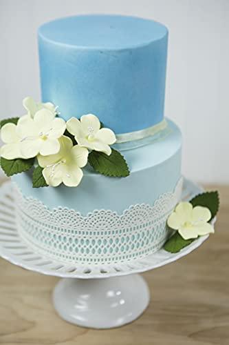 Global Sugar Art Global Sugar Art Fruit Blossom Sugar Cake Flowers, Yellow, Large, 18 Count by Chef Alan Tetreault