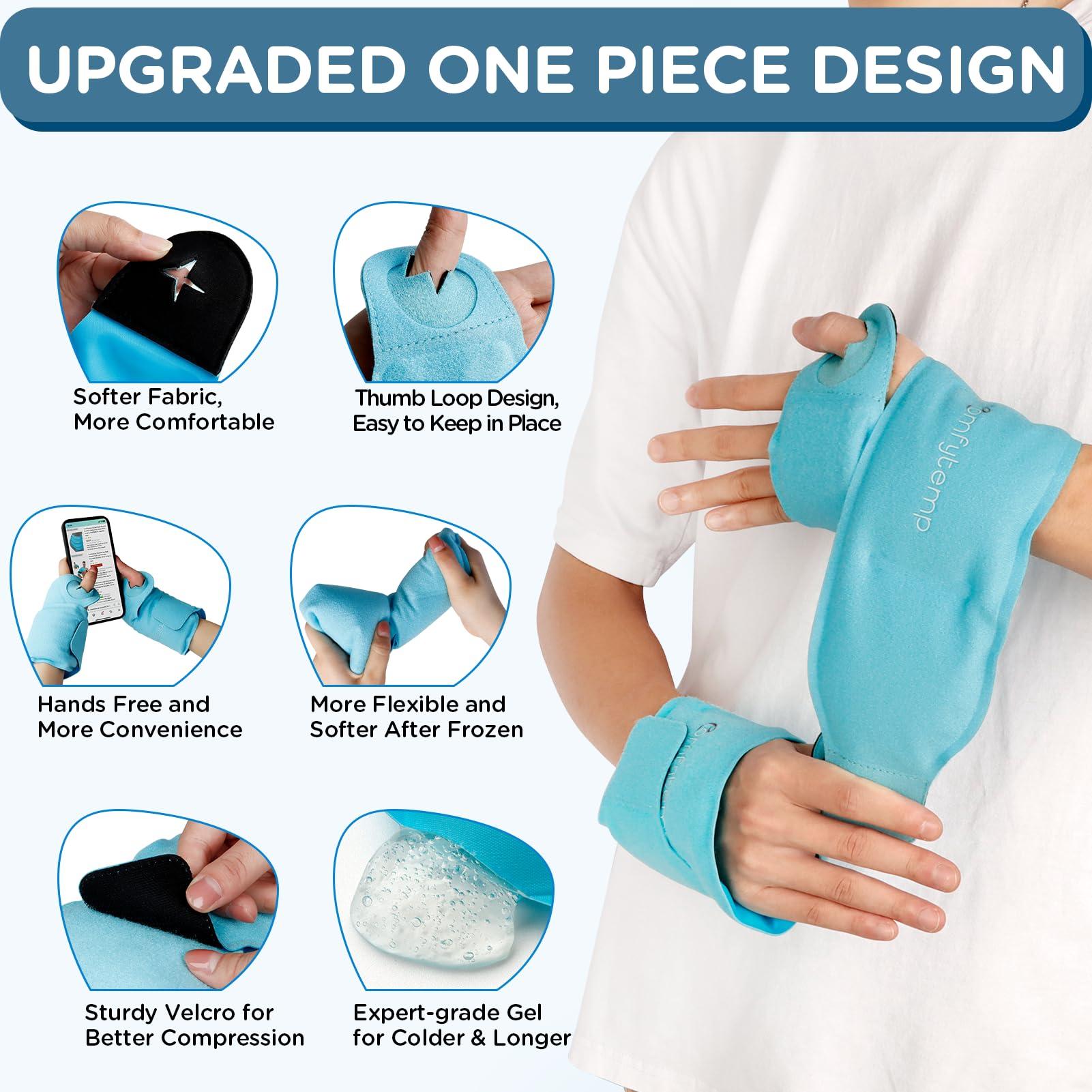 Comfytemp Comfytemp Extra Large Knee Ice Pack Wrap and Wrist Ice Pack Wrap for Carpal Tunnel Relief Bundles