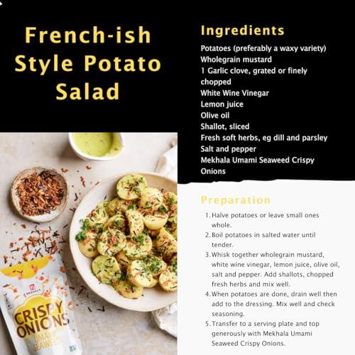 Mekhala Mekhala Umami Seaweed Crispy Onions - Salad Toppings Crunchy Fried Onions For All-Purpose Seasoning Like Keto, Ramen Toppings, And Rice Gluten-free | 2.5oz