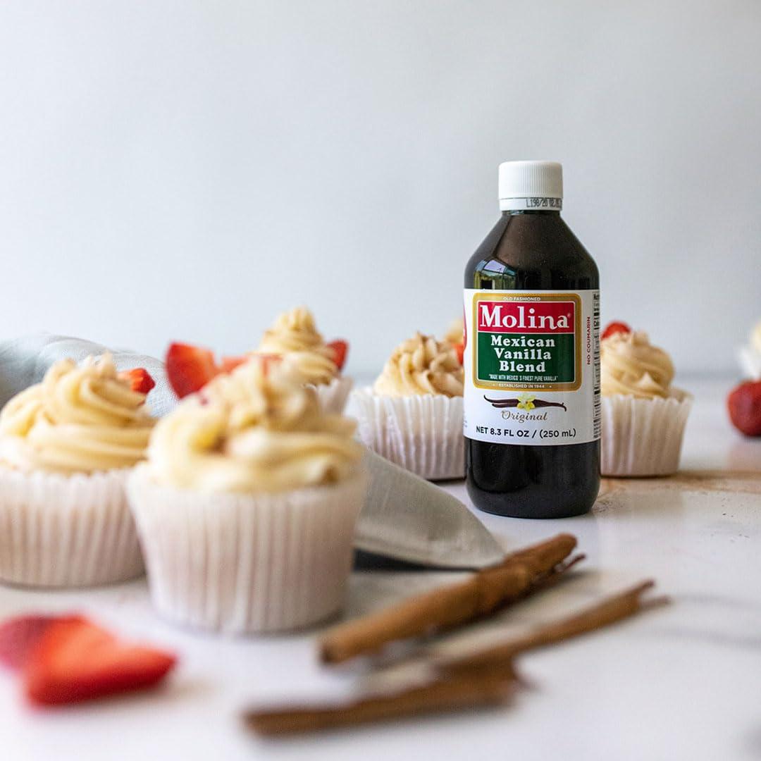 Molina Molina Mexican Vanilla Blend Extract - Original, 8.3 Fl Oz (Pack of 3)