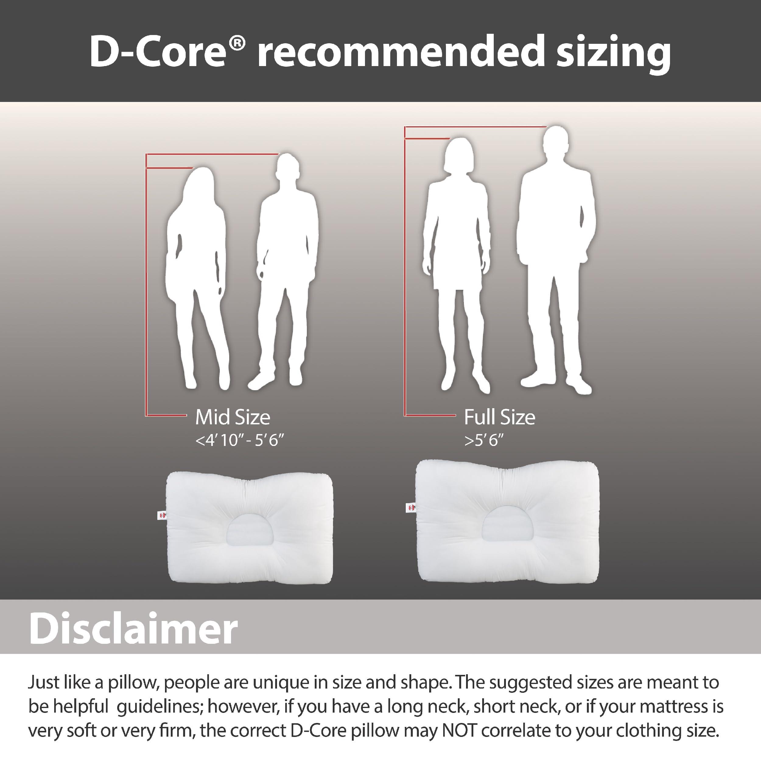Core Products Core Products D-Core Cervical Support Pillow, Standard Firm, Midsize