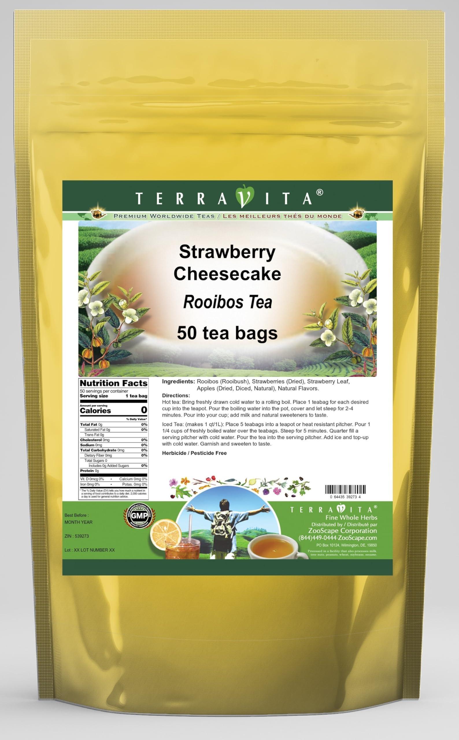 TerraVita Strawberry Cheesecake Rooibos Tea (50 tea bags, ZIN: 539273)