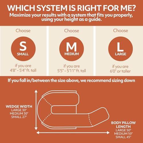 MedCline MedCline Reflux Relief System Bundle, Bed Wedge Pillow for Acid Reflux and GERD Relief with Therapeutic Body Pillow, Insert, and Extra Covers, Comfortable Sleep Position, Small for 4'8" to 5'4" Tall