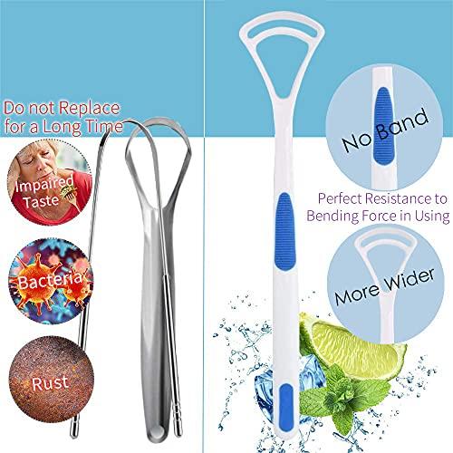 Nurpi Nurpi Plastic Tongue Cleaner for Adults and Kids Fights Bad Breath Oral Care Tongue Cleaner, Easy to Use Travel Friendly- Pack of 2