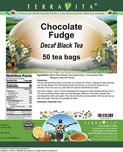 TerraVita Chocolate Fudge Decaf Black Tea (50 tea bags, ZIN: 542362) - 2 Pack