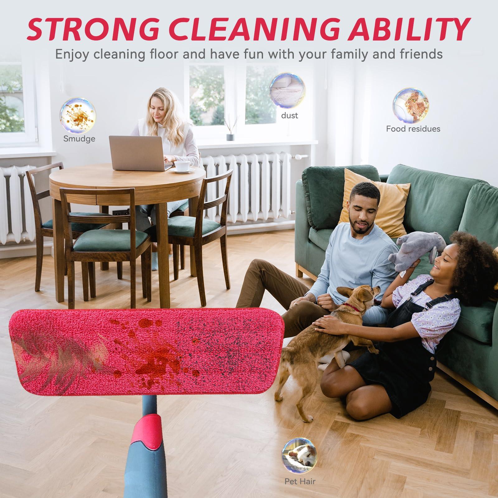 BeiLan Replacement Microfiber Mop Pad for Rubbermaid Reveal Spray Mop - 12 Pack Wet & Dry Floor Cleaning Refills Reusable Fit for Any Microfiber Reveal Flat Mop 16.5\"