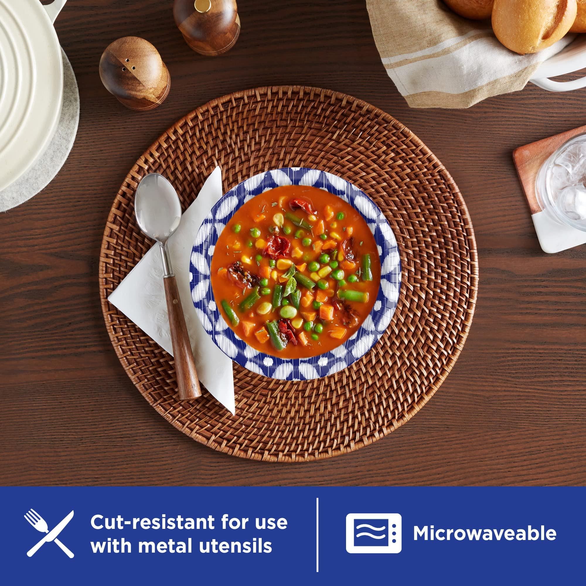 Dixie Ultra Dixie Ultra® Disposable Paper Bowls, 20 ounce, Dinner Size Printed Disposable Bowls, 56 Count (1 Pack of 56 Bowls),