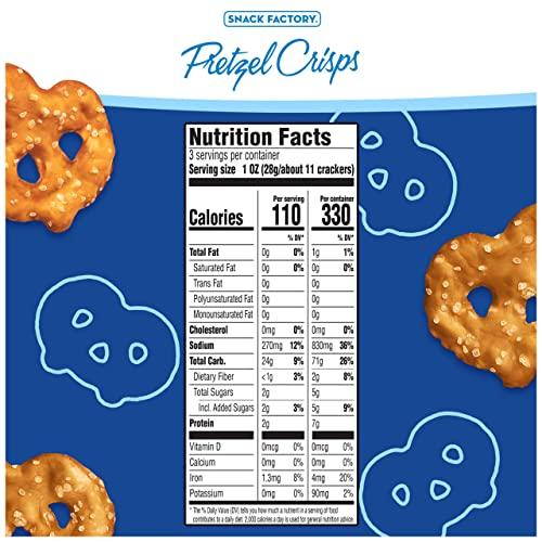 Snack Factory Snack Factory Pretzel Crisps, Original, On-the-Go Bag, 3 Oz