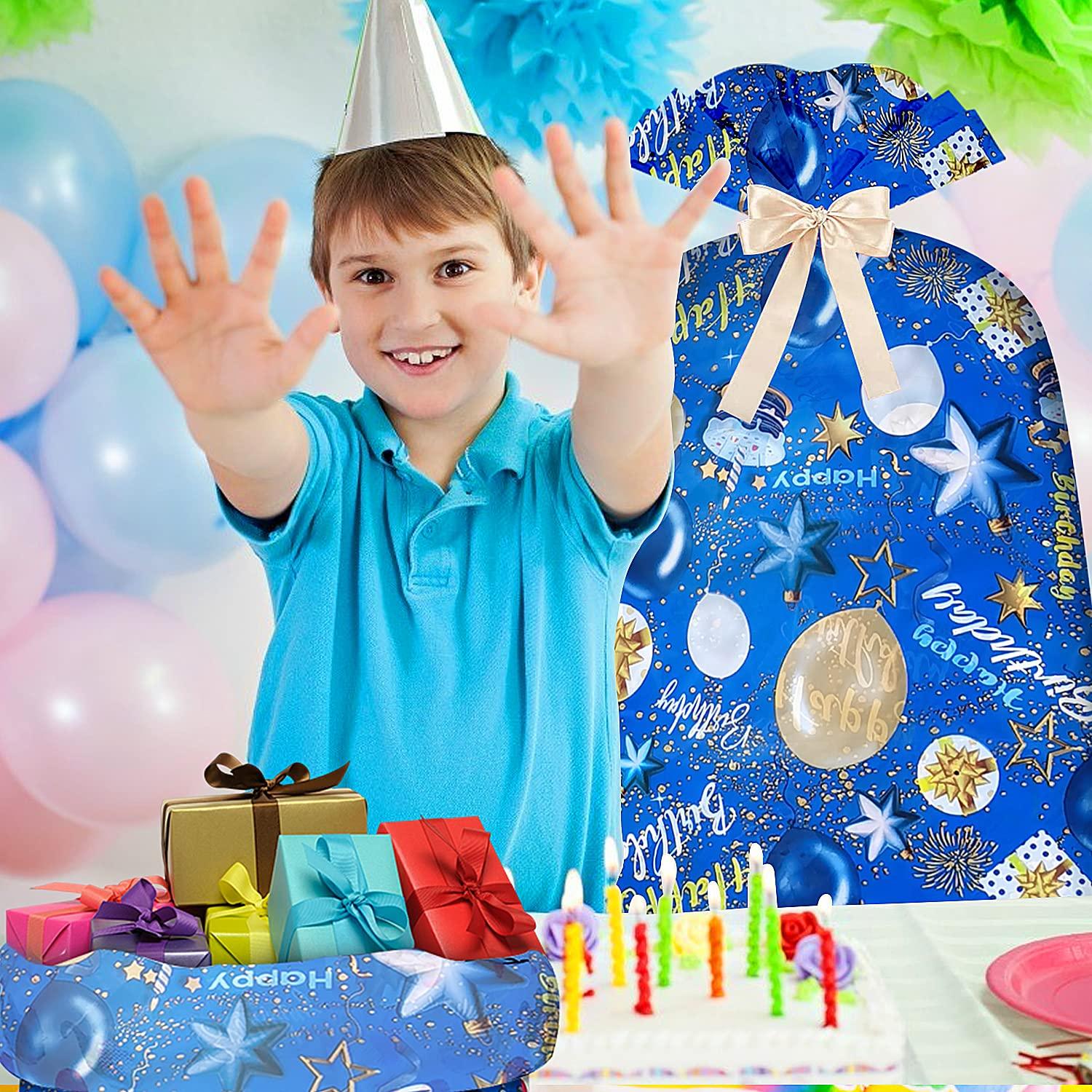 BWLOIES BWLOIES Jumbo Extra Large Gift Bags Oversized Giant Huge Gift Bags Big XXL Large Present Bag Bithday Gift Wrap Wrapping Bags for Boy Child Kids,Plastic Birthday Bag Bike Gift Bag (48inch 2 Pack)