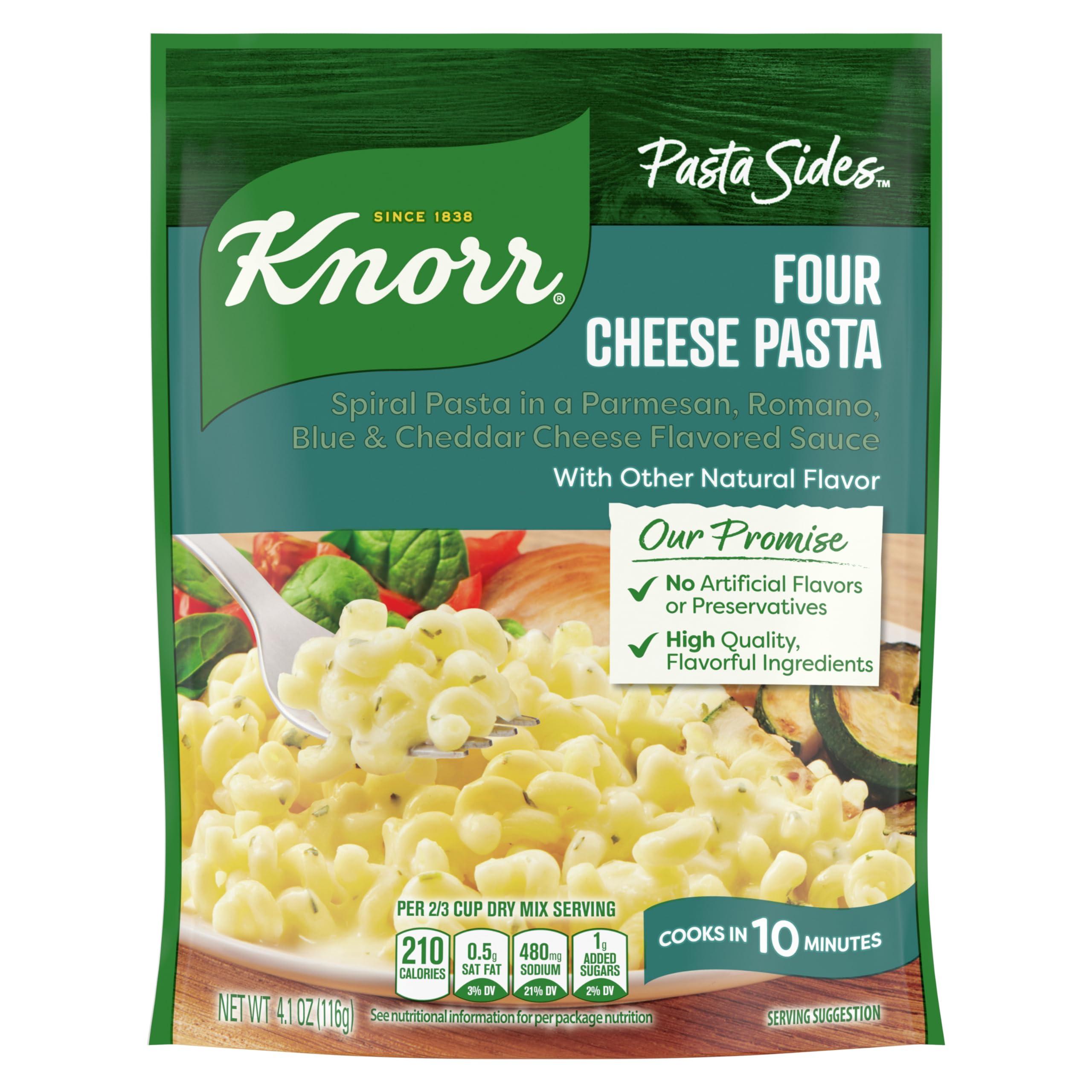 Knorr Knorr Pasta Sides Four Cheese Pasta For Delicious Quick Pasta Side Dishes No Artificial Flavors, No Preservatives, No Added MSG 4.1 oz