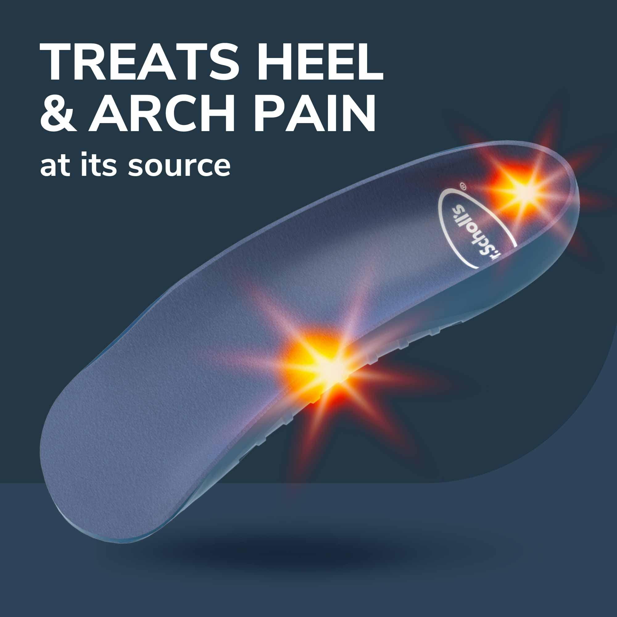 Dr. Scholl\'s Dr. Scholl\'s Men\'s 8-12 Heel & Arch Orthotics and PROFOOT Men\'s 8-13 Gel Heel Shock Absorbing Insoles for Plantar Fasciitis & Heel Pain, 1 Pair Each