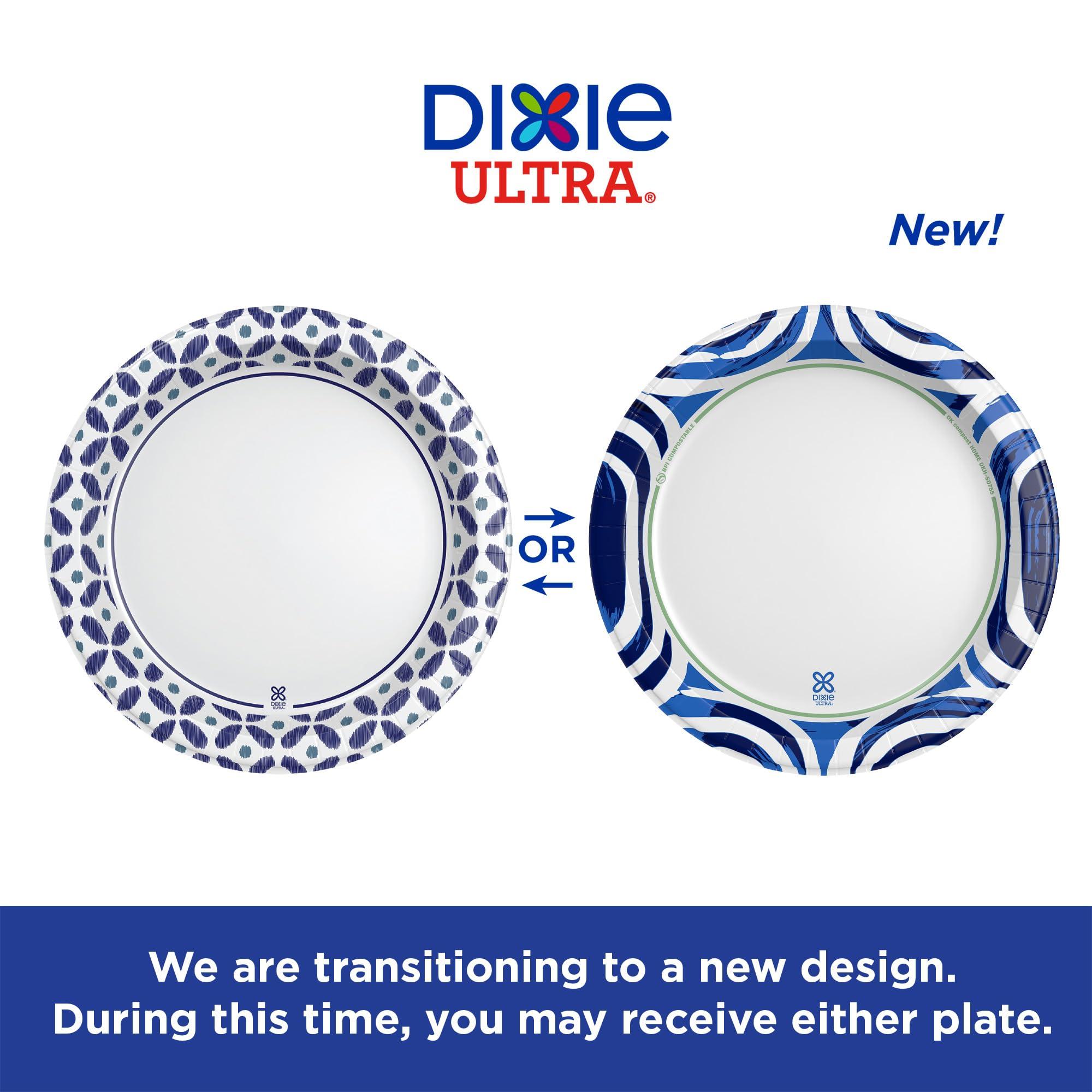 Dixie Dixie Ultra, Large Paper Plates, 10 Inch, 100 Count, 3X Stronger*, Heavy Duty, Microwave-Safe, Soak-Proof, Cut Resistant, Disposable Plates For Heavy, Messy Meals