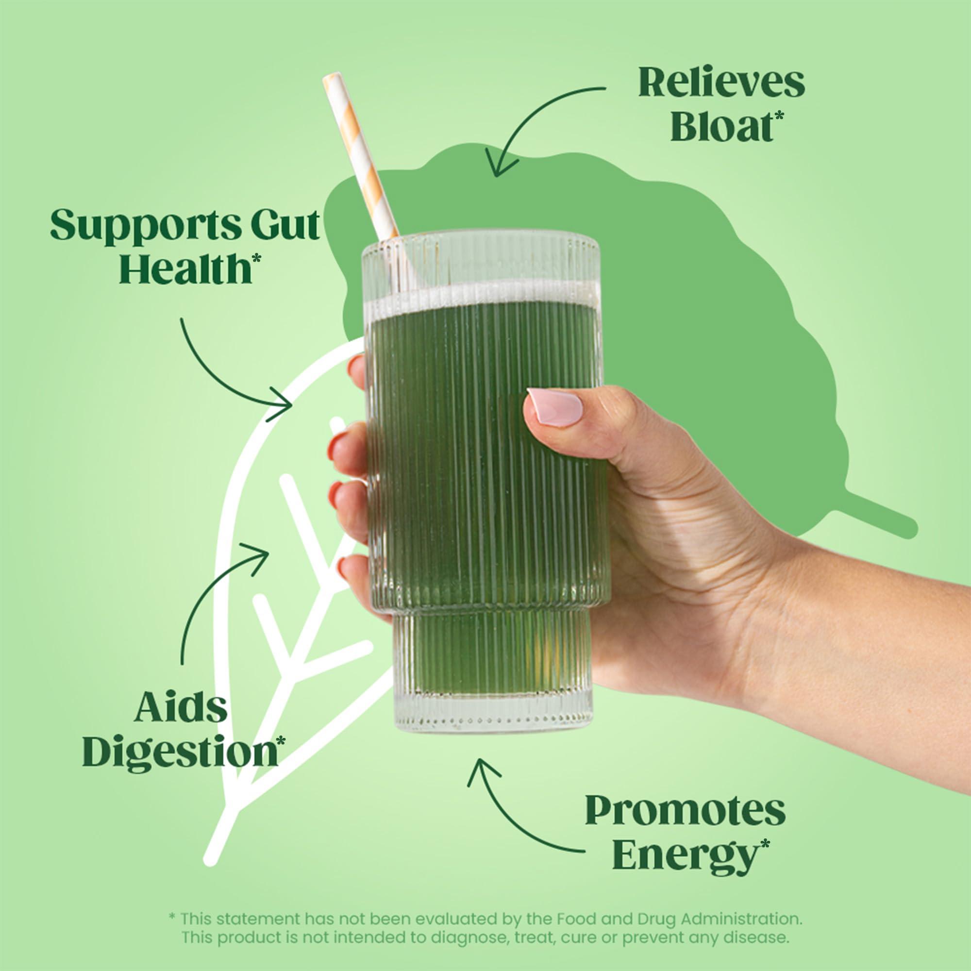 Bloom Nutrition Bloom Nutrition Superfood Greens Powder, Digestive Enzymes with Probiotics and Prebiotics, Gut Health, Bloating Relief, Original + Milk Frother High Powered Hand Mixer