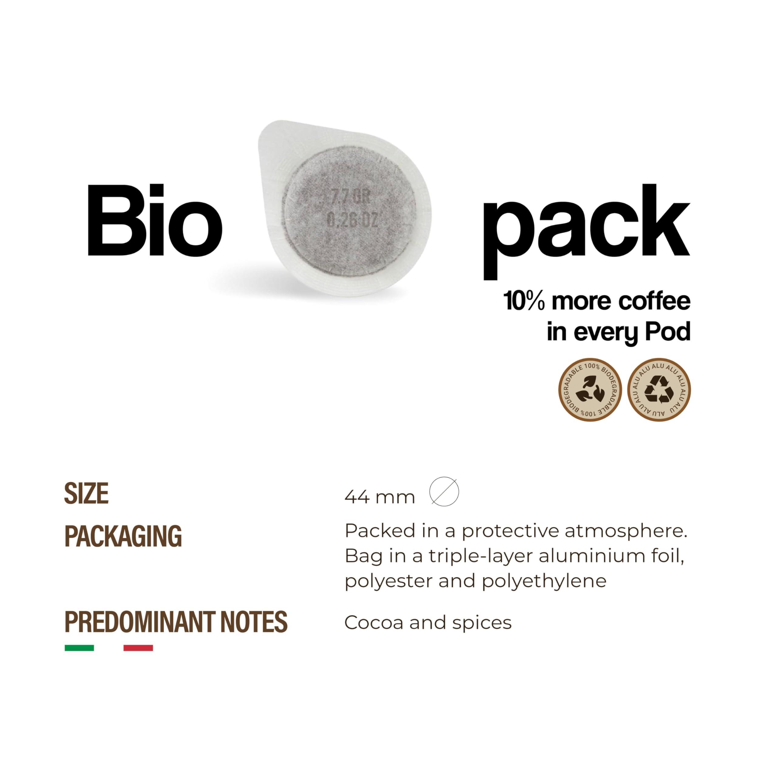 DONGIO CAFFE Dongi Caff Espresso Venezia (decaffeinated), ESE 44mm Pods, Blended and Roasted in Italy 50 Single-Serve Coffee Pods, Med-Dark Roast (Intensity 8/10)