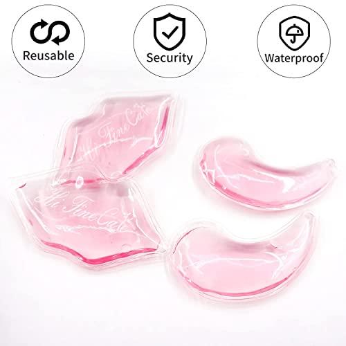 HI FINE CARE 6 pcs Lip Eye ice Packs, Eye Lip ice Pack, Lips and Eyes Cold Compress, Reduce Eye and Lip Pain and Swelling, Dark Circles Fade Ice Pack (6 PCS)