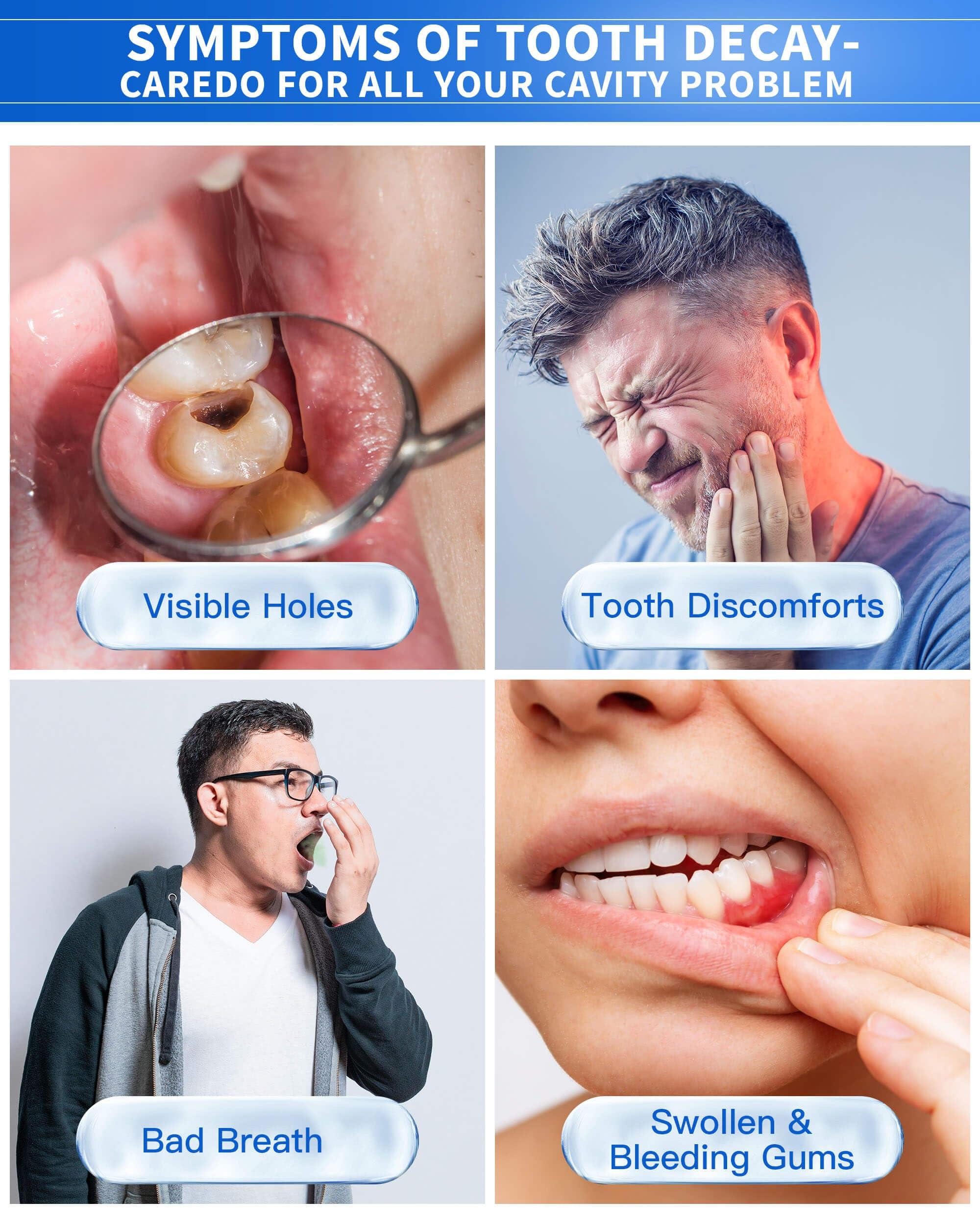 CAREDO CAREDO Cavity Repair Toothpaste Set for Adults, 16g Pulpitis Ointment for Tooth Decay Pain & 100g Hydroxyapatite Toothpaste for Home Cavity Repair, Fluoride Free