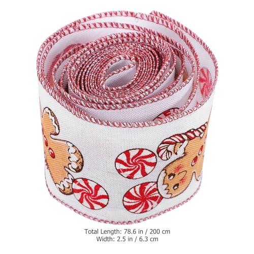 Healifty 1 Roll Handmade Wire Edge Bow Ribbon Wrapping Ribbon DIY Ribbon Christmas Tree Decorative Ribbon Xmas Ribbon Christmas Ribbon Decor Ribbons for DIY Packing Ribbons