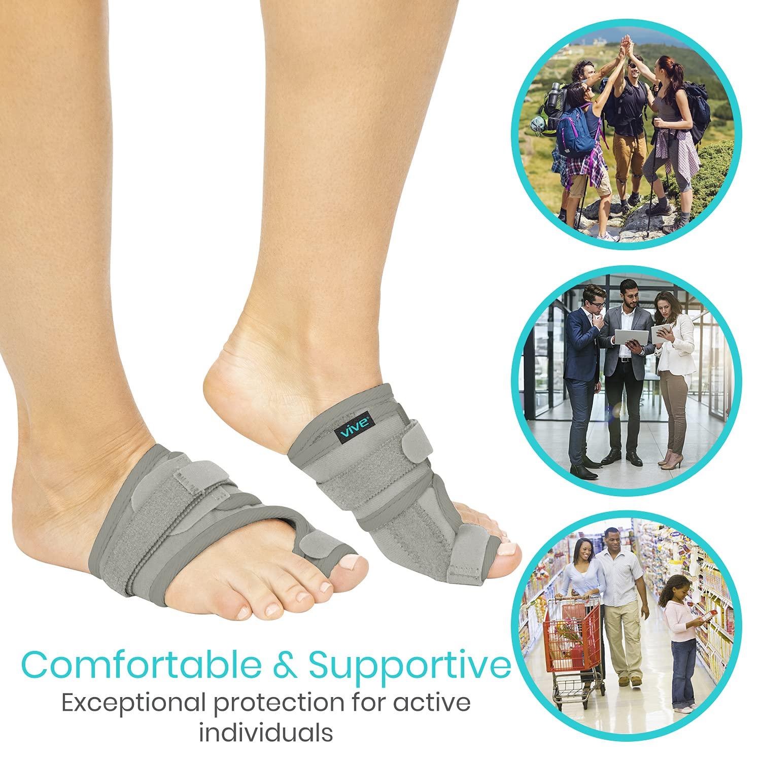 Vive Bunion Brace Big Toe Corrector Straightener With SplintHallux Valgus Pad Joint Pain Relief, Alignt TreattOrthopedic Sleeve Foot Wrap Support