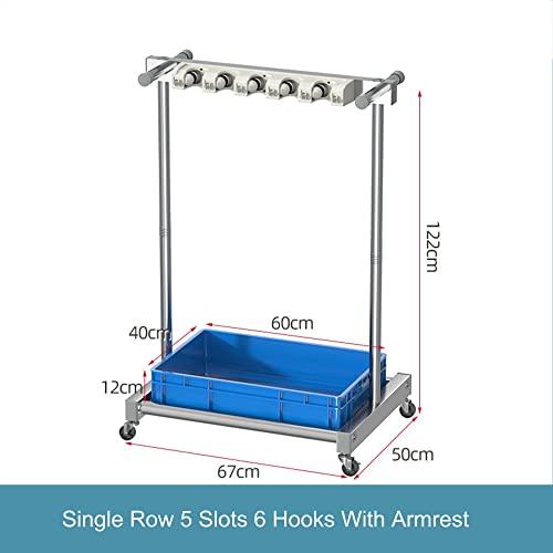 WXZX Utility Rack for Mops And Brooms,Cleaning Tool Cart Mop Holder Umbrella Stand,Movable Commercial Mop Rack, Mop Drain Rack,Can put wet mops, with Wheels,for Garden,Garage,Schools,Hospitals,Hotels ( Col