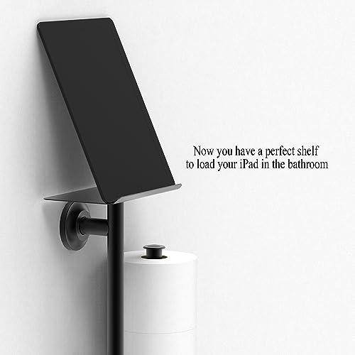 AquaChase AquaChase 3-in-1 Toilet Safety Grab Bar with Built-in Tissue Paper Holder and Phone Shelf, for 2 Mega Rolls, 250lbs Weight Support When Mounted in Stud, White Right-Hand