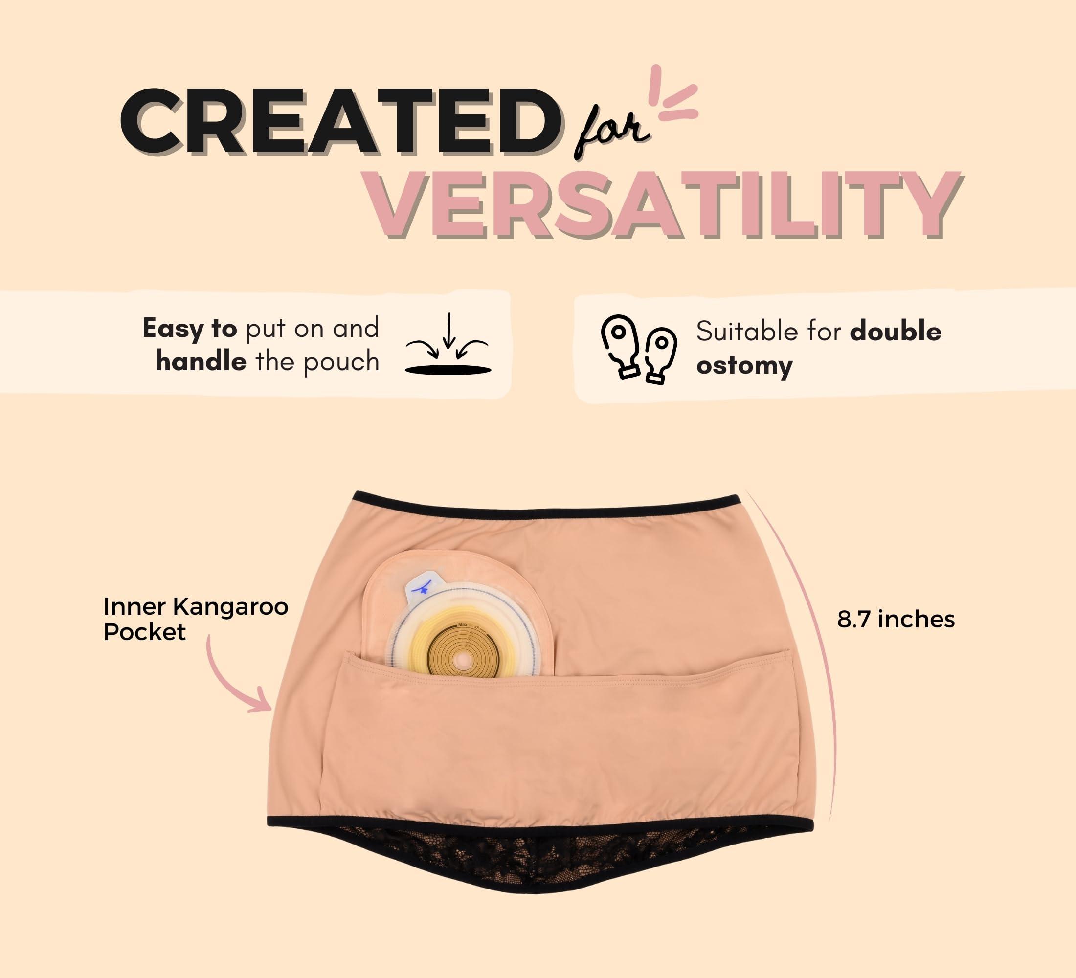 SIIL SIIL Ostomy Wrap for Women Black, Ostomy bag covers as Colostomy gifts and Ileostomy supplies for Ostomates. Colostomy bag covers for women, Clothes for Ostomy. Made in Europe