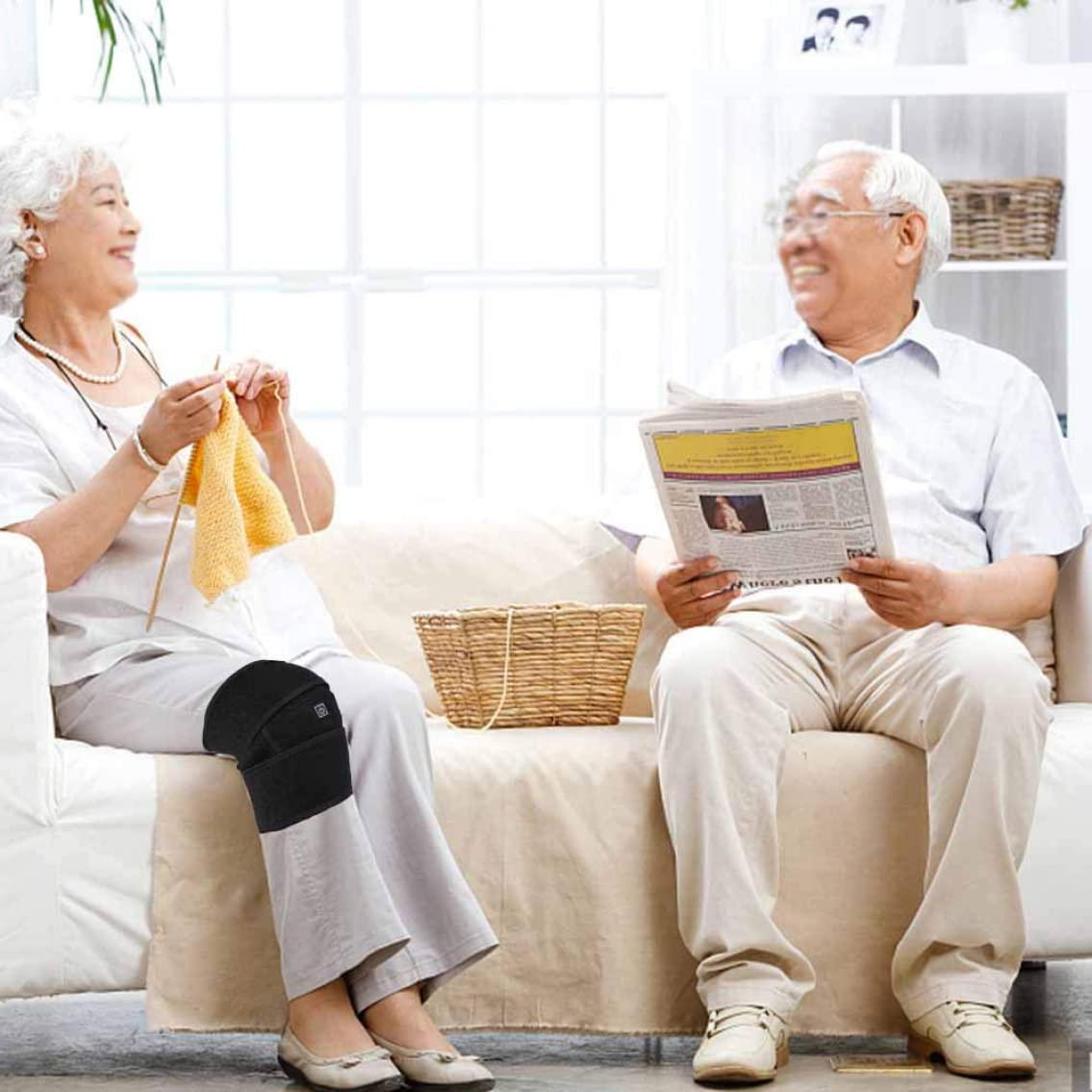 KUYYFDS Heated Knee Braces Pain Relief Heated Knee Pad Massager Support Warm Wrap Rechargeable Electric Adjustable Temperature for Winter