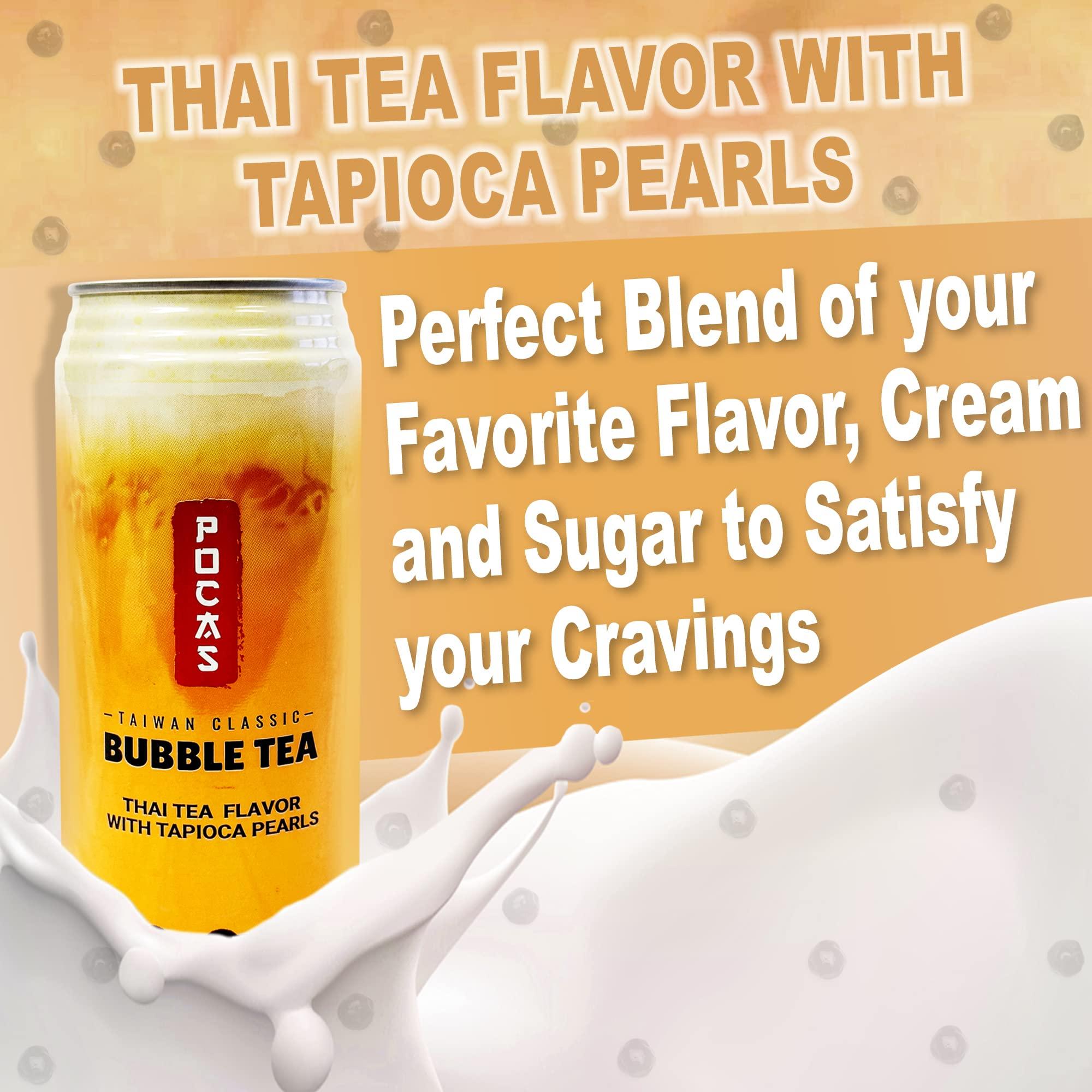 Pocas International POCAS BUBBLE TEA, Classic Taiwan Style Milk Tea with Tapioca Pearls. Ready to serve boba tea (9)