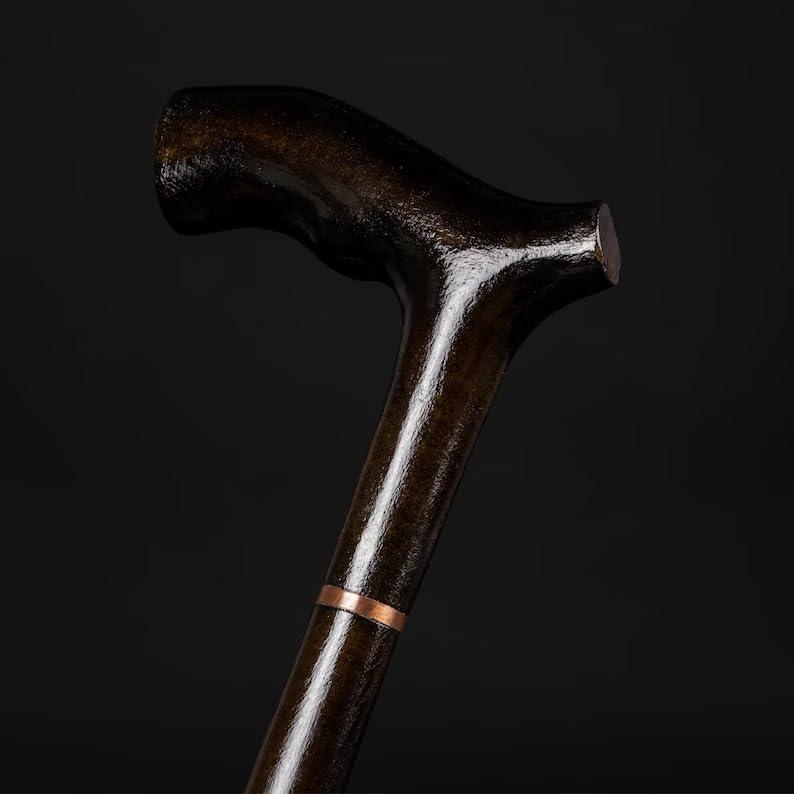 SHAIMPERIAL SHAIMPERIAL Handmade Ergonomic Wooden Walking Cane for Men and Women Fancy Gift Classic Derby Walking Handmade Exotic Wood Walking Cane Vintage Walking Cane Gift for Christmas,