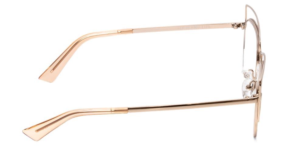 Calabria Calabria Book Club Hundred Beers Cat-Eye Blue Light Blocking Reading Glasses +1.50 Rose Gold Women