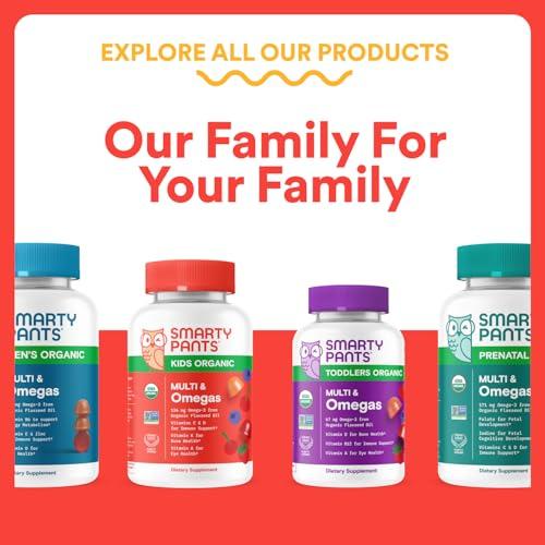 SmartyPants SmartyPants Kids Multivitamin Gummies - Improved Formula: Omega 3 (DHA/EPA), Vitamins D3, C, B12, B6, Vitamin A, K & Zinc, Gluten Free, Three Fruit Flavors, 60 Count (30 Day Supply)