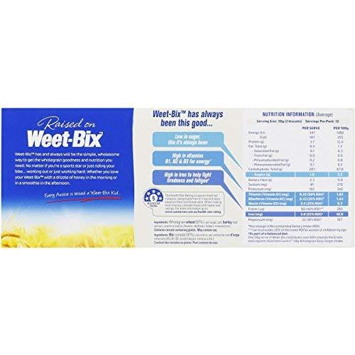 Sanitarium Health Food Company Sanitarium Weet-Bix 375g (Made in Australia) (Pack of 2) x 6 (=Total 12 Pack)