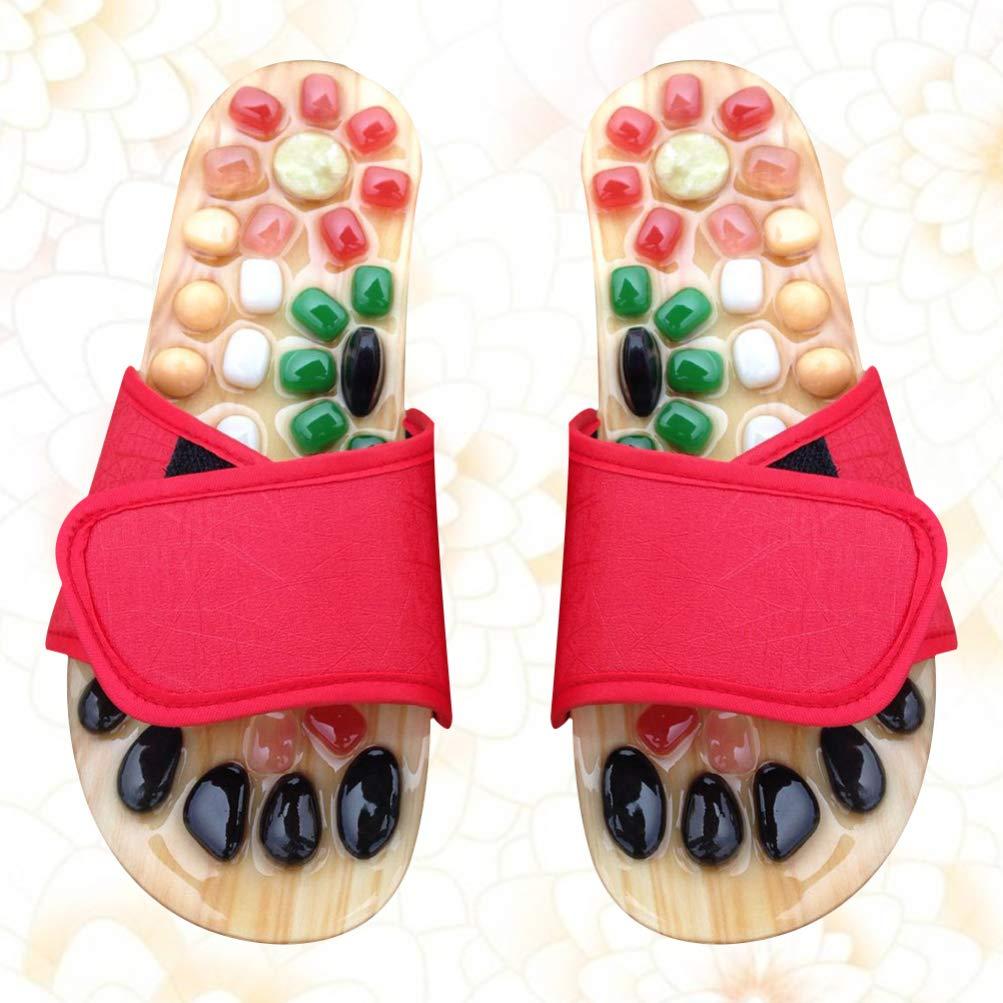 EXCEART Sandals Sandalias Therapeutic Slippers Foot Reflexology Slippers Pebble Slippers Foot Massage Slippers Massage Shoes Mens Rock Summer
