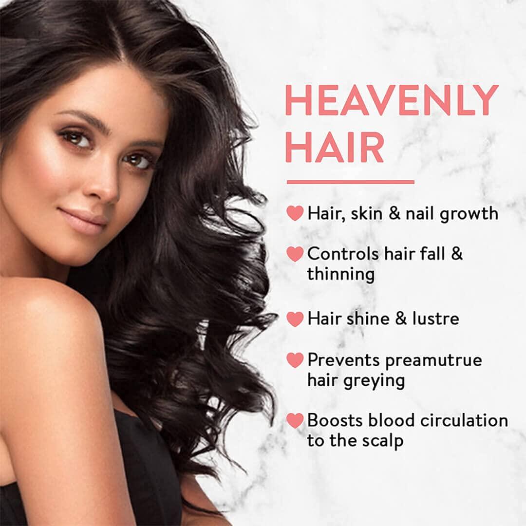 Vishopy PLI Plant-Based Biotin, Supports Hair Growth, Healthy Skin & Nails, 15 Servings (Rose) (Pack of 1) | No Added Sugar | Gluten Free | No Added Preservatives