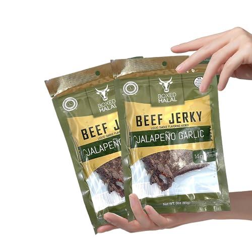 Boxed Halal Halal Beef Jerky, 4 Flavors - Boxed Halal (Jalapeo Garlic)