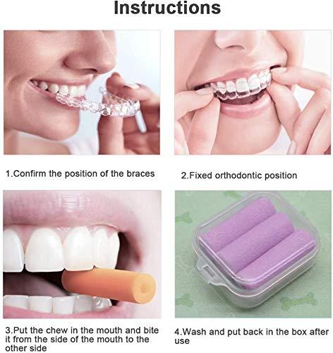 Chargenyang Chargenyang 15 unidades Alineador Chewing para bandejas Invisalign, asientos de bandeja para ortodoncia (5 cajas)