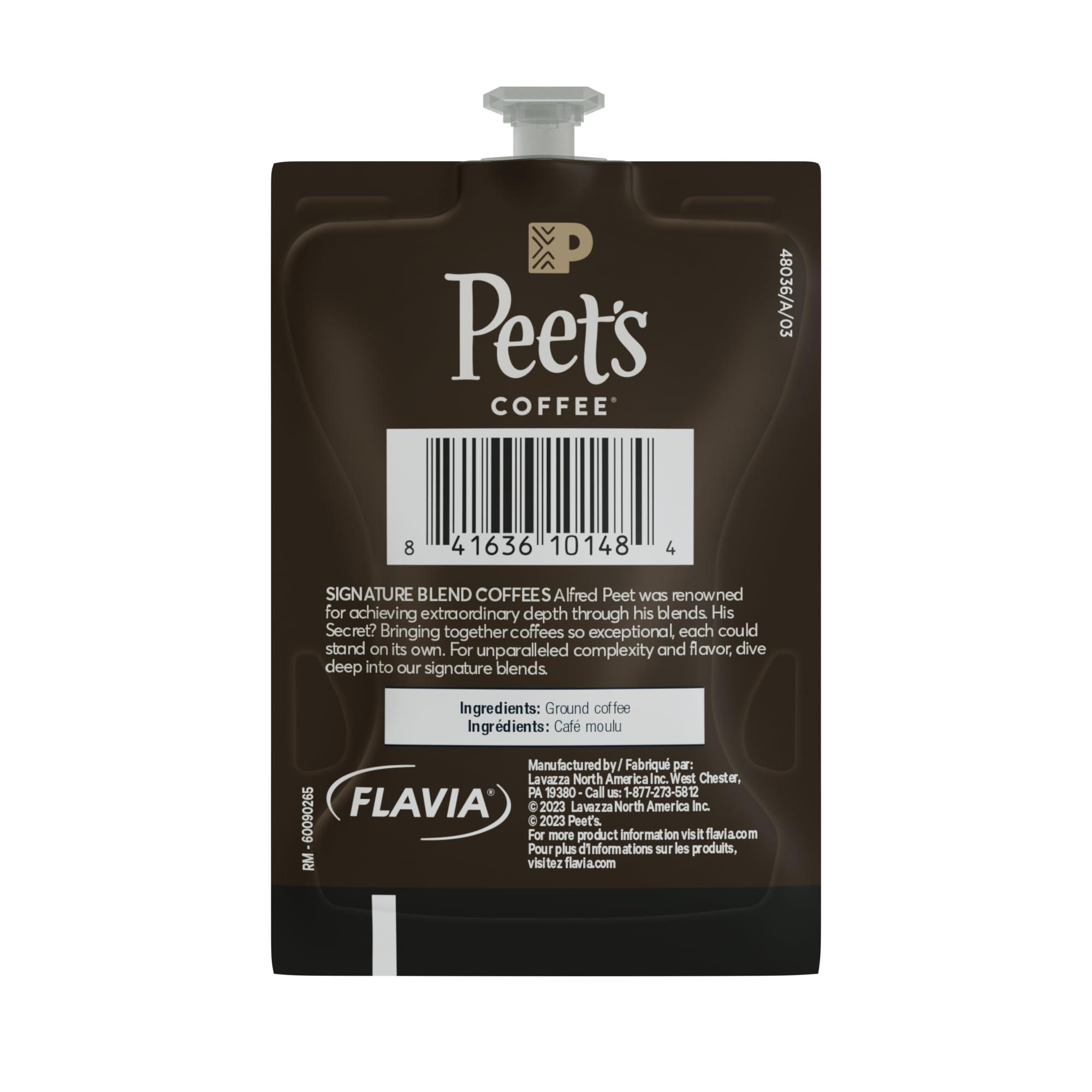 Flavia Peet\'s Coffee & Tea Flavia Ground Coffee Freshpacks, French Roast, 0.35 Oz Freshpack, 76/carton