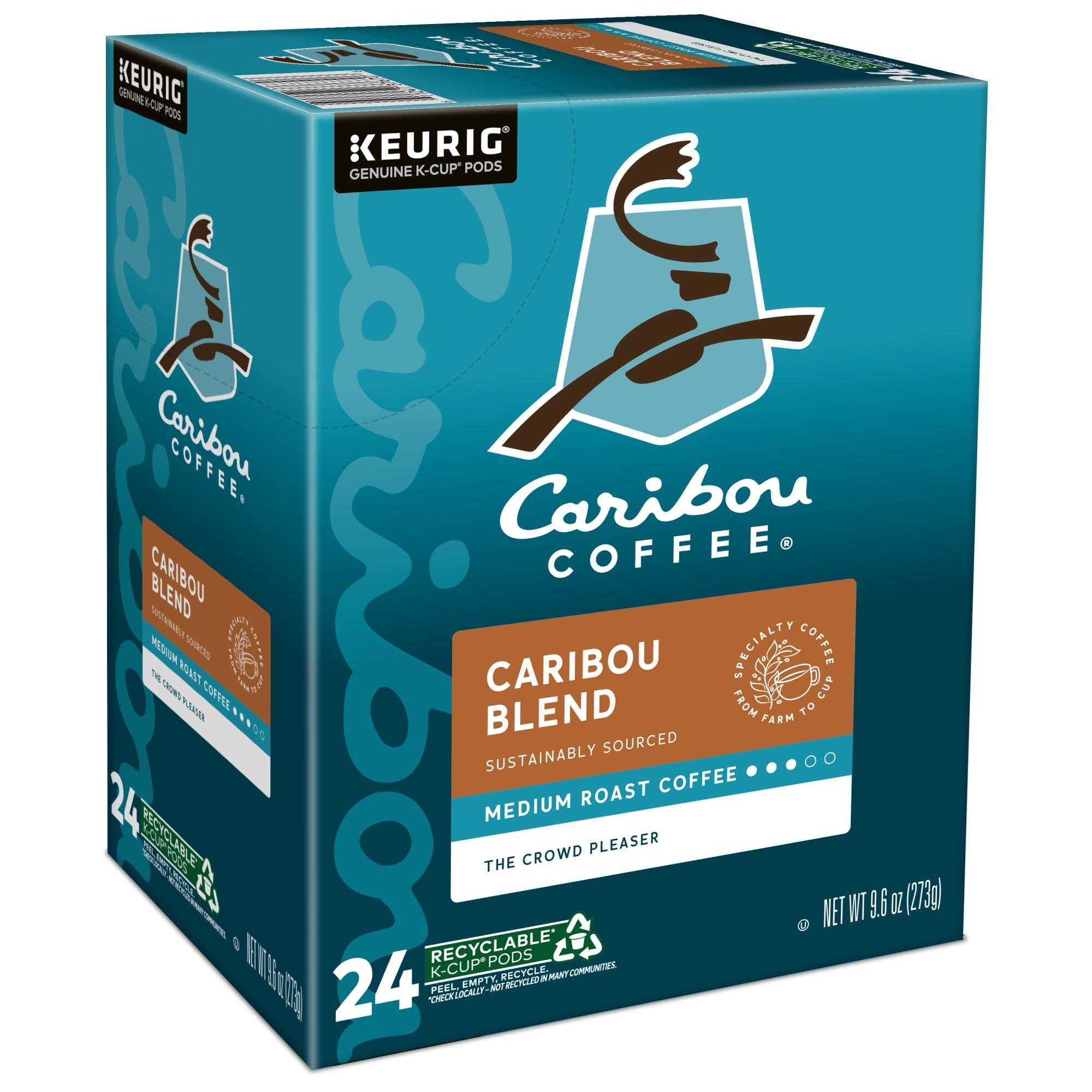 Caribou Coffee Caribou Coffee Single-Serve Coffee K-Cups®, Caribou Blend, Carton Of 4 K-Cups, Box Of 24 Cartons