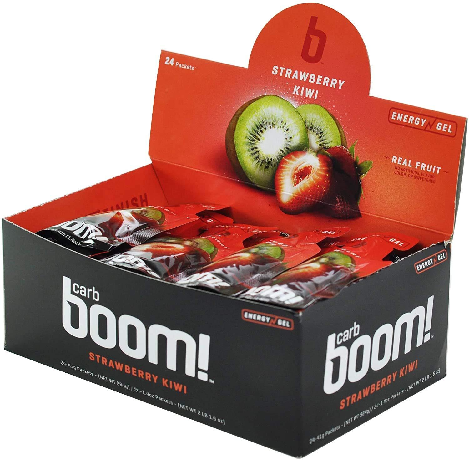 Carb Boom Boom Nutrition - Carb Boom Energy Gel - Fruit-Flavored Energy Gels - Workout Gel - Energy Gel for Cycling - Running Gel - Natural Energy Gel - Variety 6 Flavors (4 Each) - 24 Pack