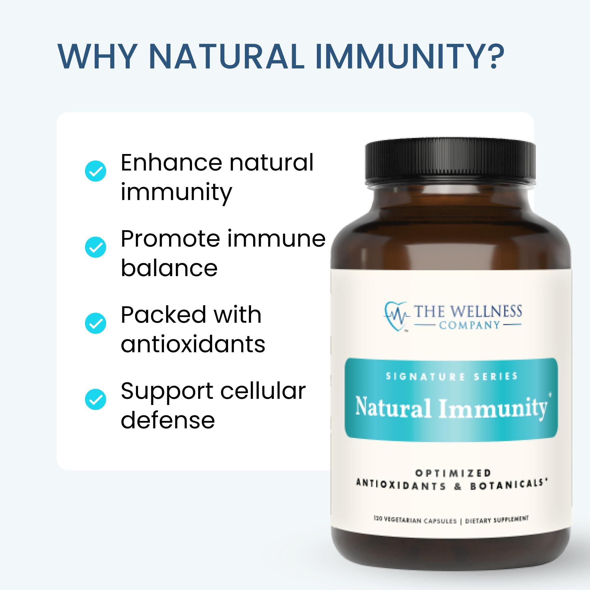 The Wellness Company The Wellness Company Natural Immunity | 60 Capsule (1 Month Supply) | Formulated for Powerful Daily Immune Defense | Non-GMO, Vegan, Gluten Free | for Supporting Healthy Immune Function