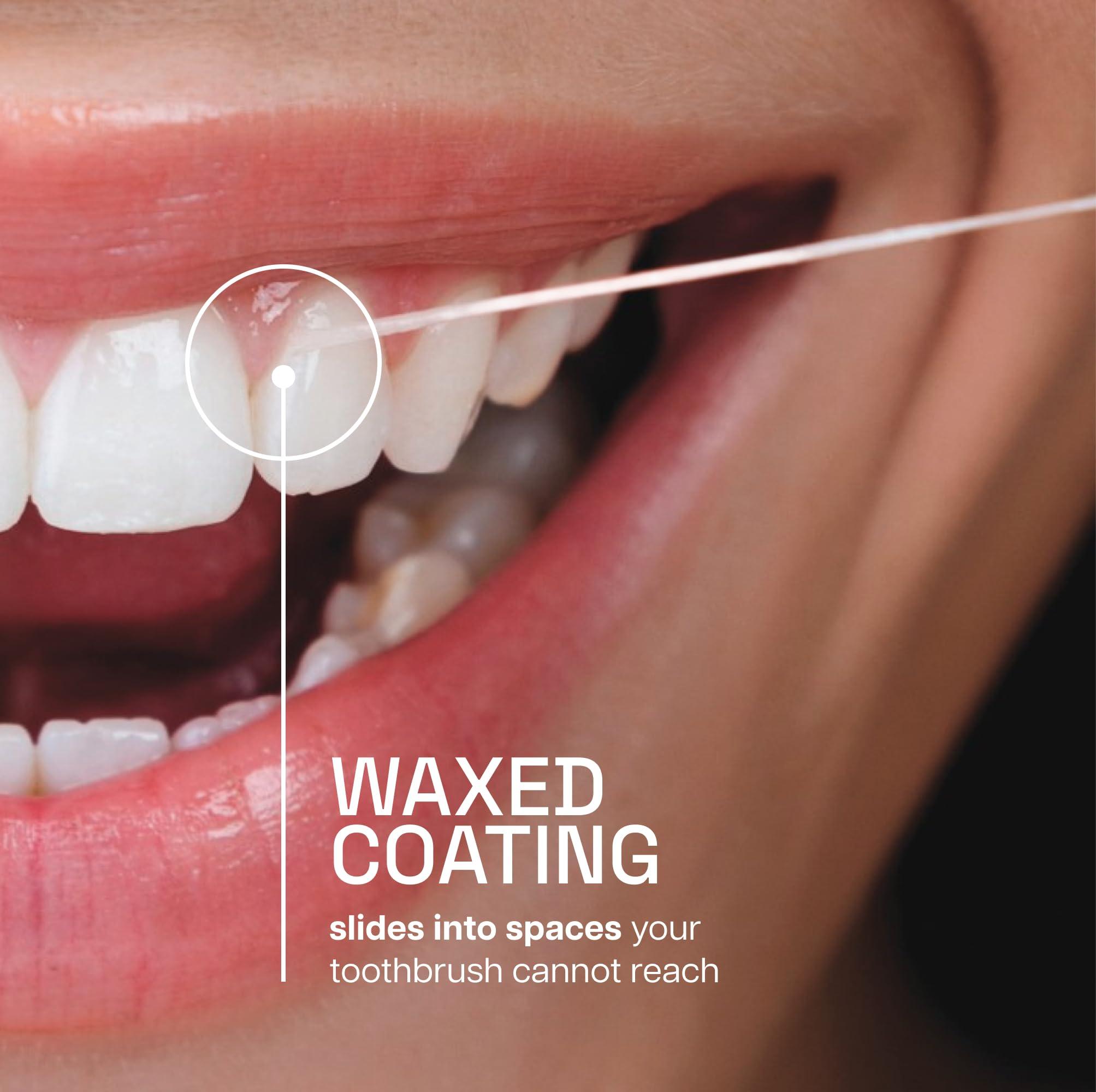 Reach REACH Waxed Dental Floss, Mint, Plaque Remover for Teeth, Shred Resistant, Floss Slides Smoothly, Easy to Use, Waxed, Deep Cleaning Teeth, Oral Care, PFAS Free, for Adults & Kids, 6 Pack, 55 yd