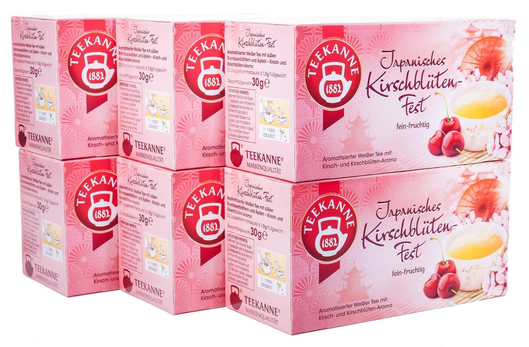 AgoKud Teekanne Japanese Cherry Blossom Tea 20 Bags (6er Pack)