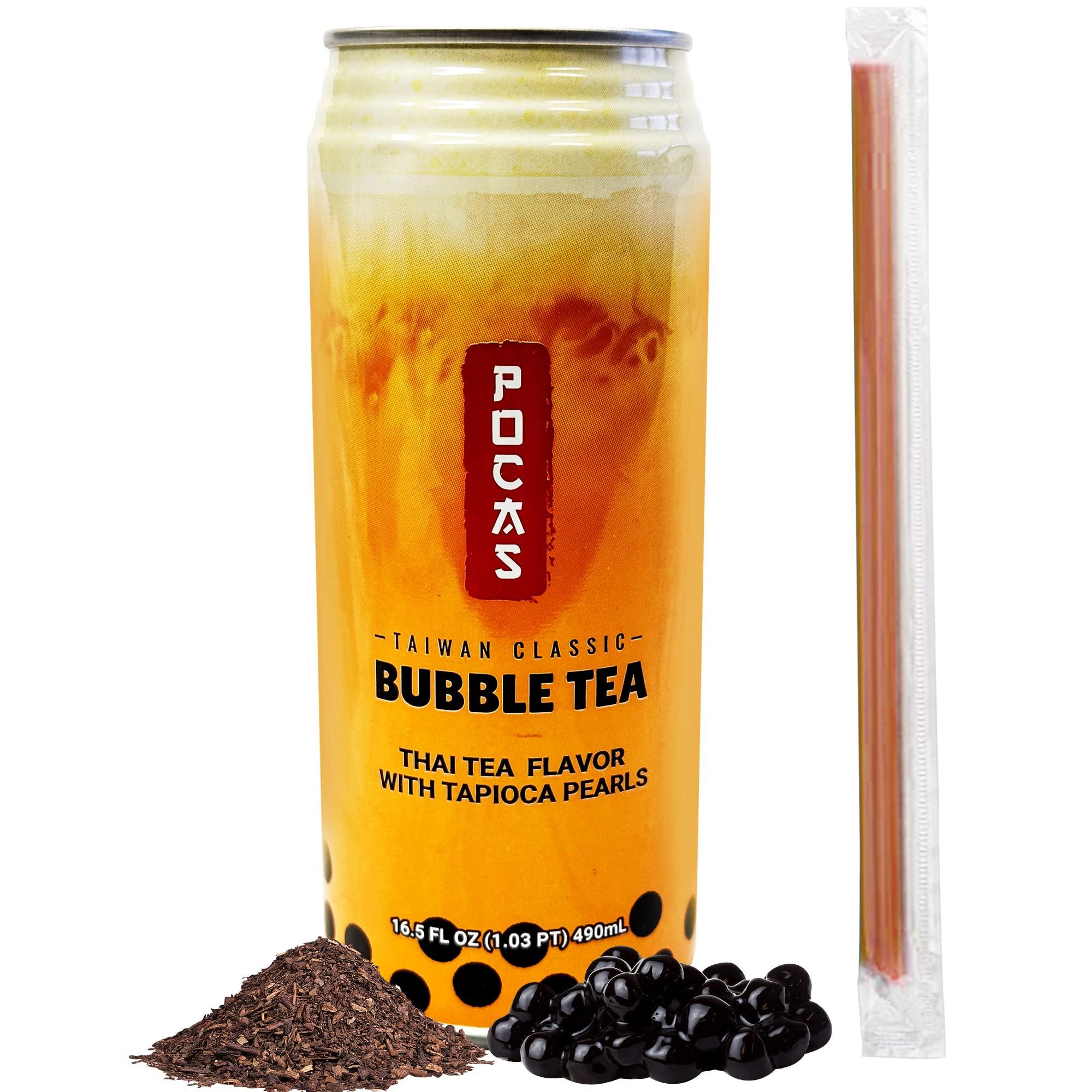 Pocas International POCAS BUBBLE TEA, Classic Taiwan Style Milk Tea with Tapioca Pearls. Ready to serve boba tea (9)
