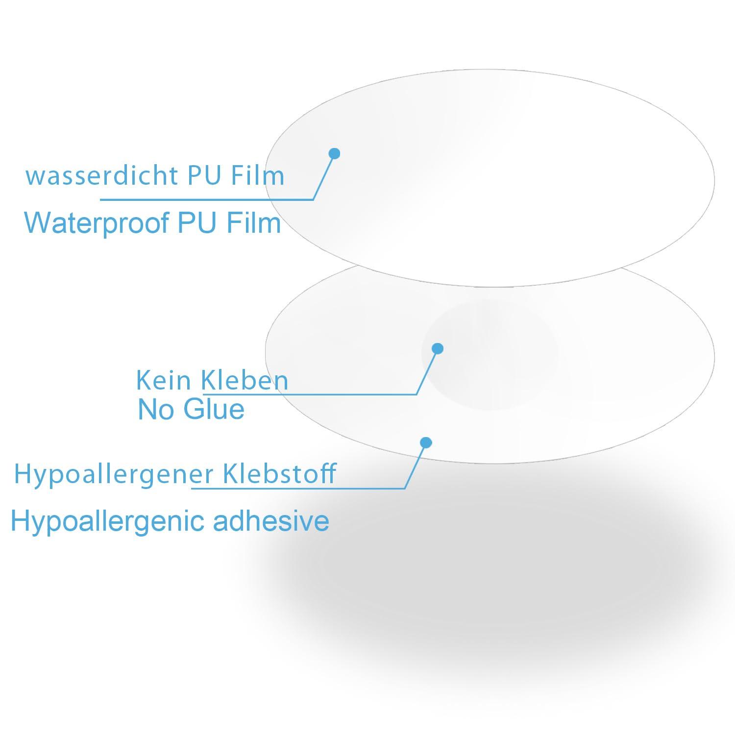 GTAGKOMMEN 55Pack Freestyle Libre 2 Sensor Covers, Latex-Free Hypoallergenic Waterproof Adhesive Patches for Libre 2/3 Sensor, CGM Covers Protection Transparent Tape 14 Days Long Stay NO Hole & Glue -GTAGKOMMEN
