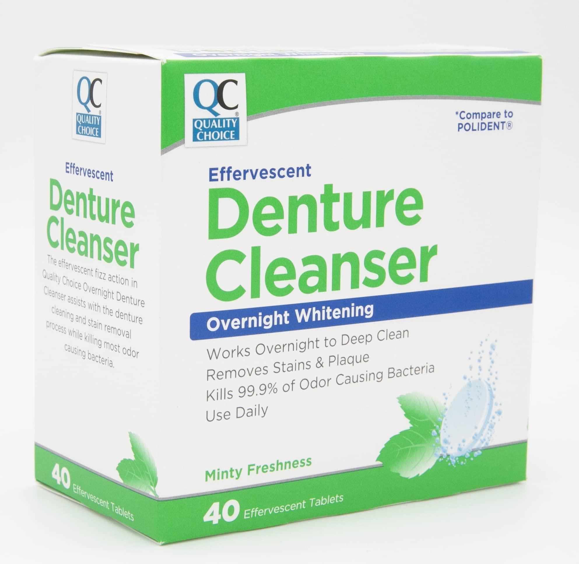 Quality Choice Quality Choice (Pack of 3) Each Denture Cleanser PT#63551595948 (40 Tablets)