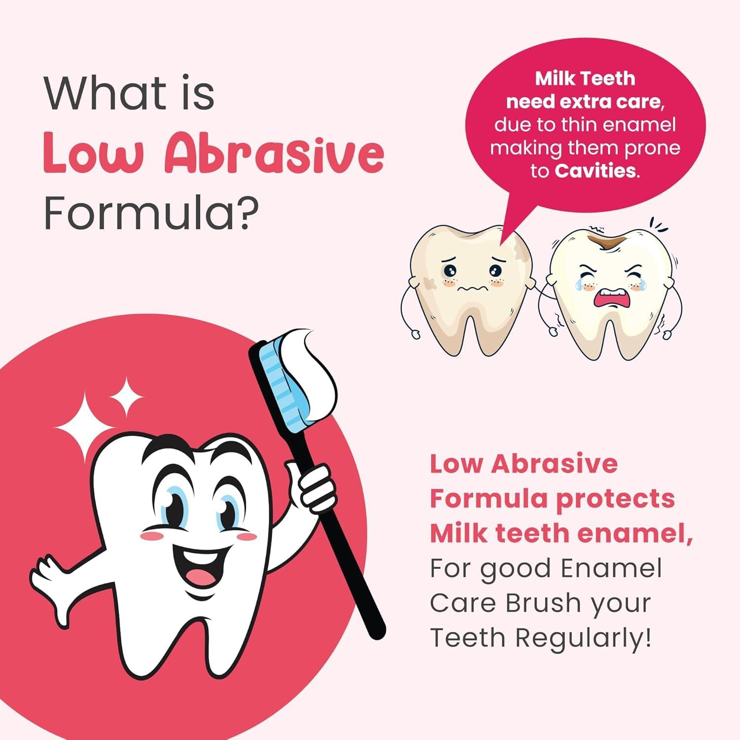 Mother;Sparsh Mother;Sparsh Natural Toothpaste for Kids-50g (with Free Toothbrush), Strawberry (Pack of 2) | Strengthens Gums, Whitens Teeth | Anti Cavity Baby Toothpaste Free from Preservatives & Fluoride