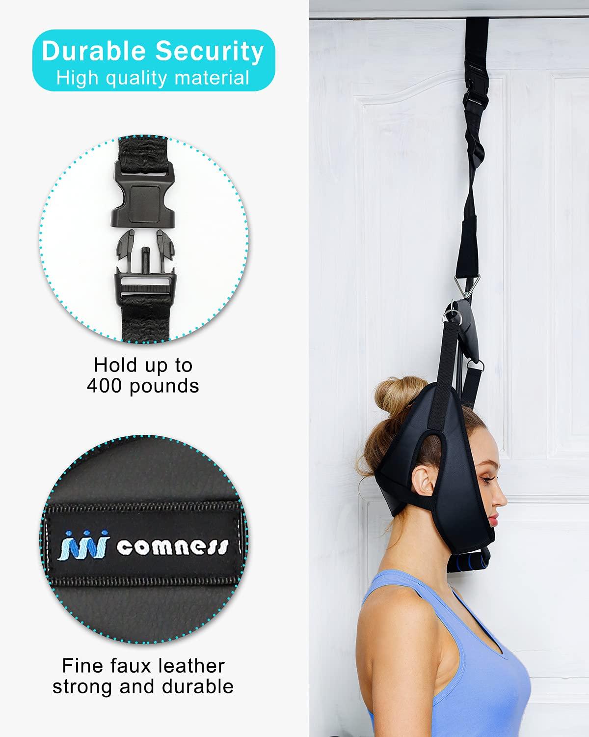 comness comness Cervical Neck Traction Device Over Door for Home Use, Portable Neck Stretcher Hammock for Neck Pain Relief, Physical Therapy AIDS for Neck Decompressor.