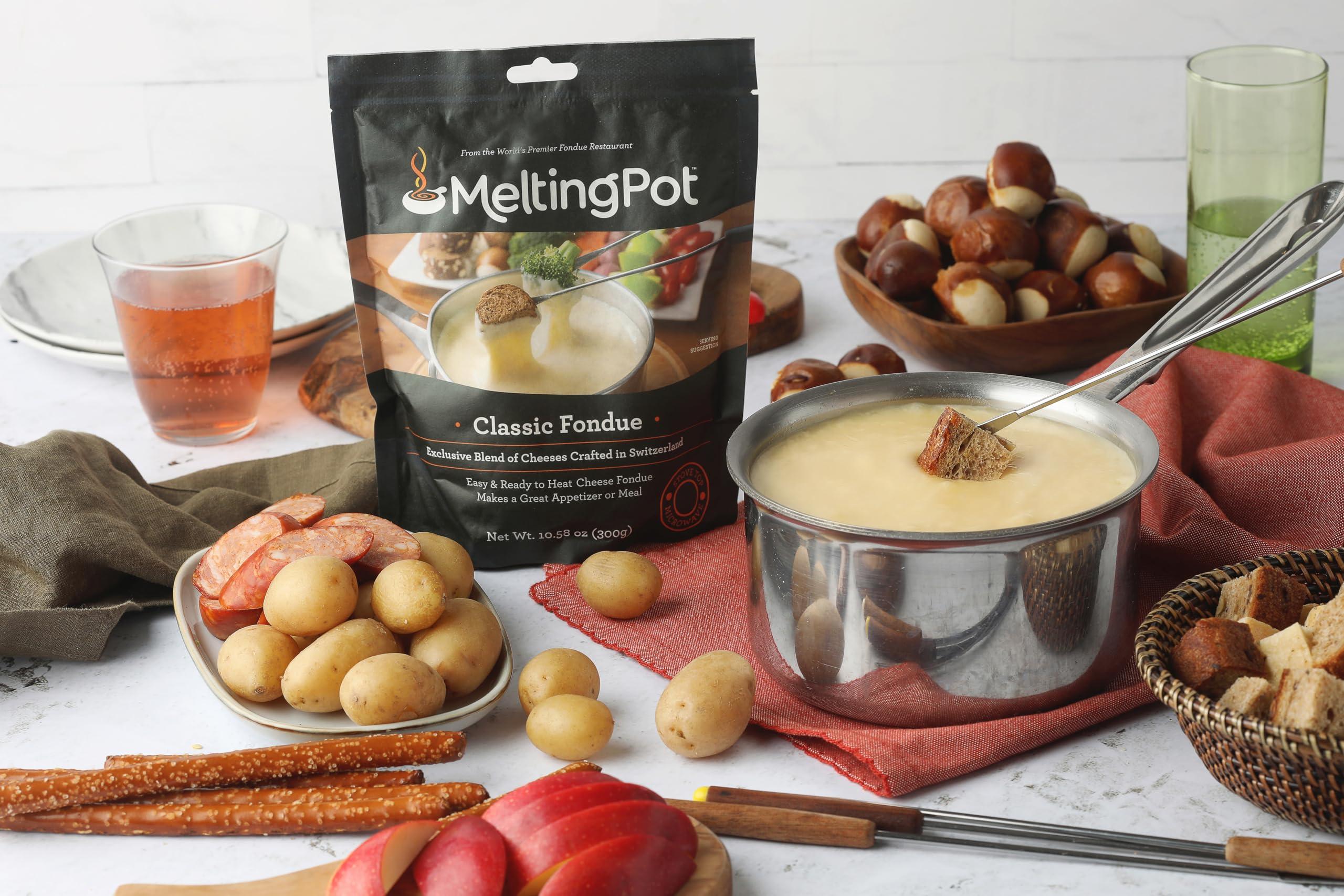 The Melting Pot Melting Pot Fondue at Home All Cheese: Classic Alpine Fondue Bundle, 10.58 oz (Pack of 8)